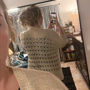 Cream knitwear cover up